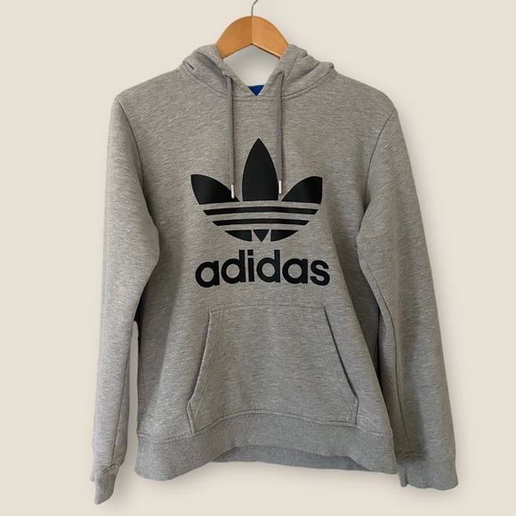 adidas | Shirts | Mens Adidas Grey Hoodie | Poshmark